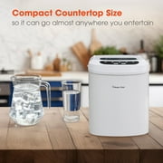 Magic Chef 27 lb. Capacity Portable Countertop Ice Maker, White and Makes Bullet Ice
