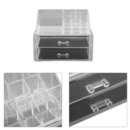 3-Tier Acrylic Makeup Case Cosmetic Display Organizer Storage Box Holder