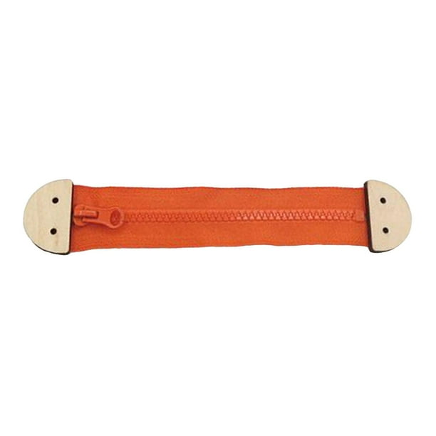 Accesorios para tablero de actividades para bebés, juguete de aprendizaje con cremallera, juguete de viaje, juguete Montessori Naranja