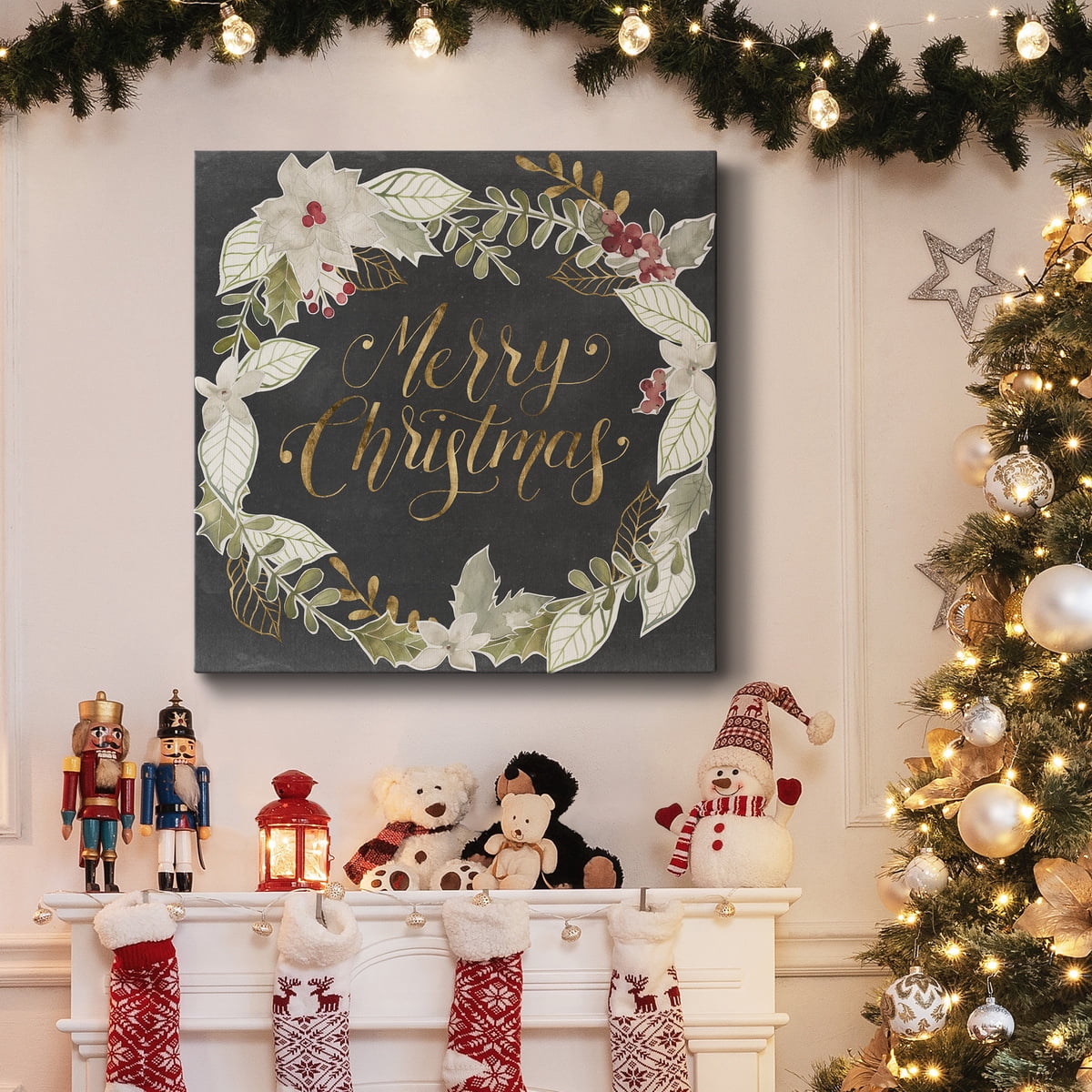 Shiplap Santa - Premium Gallery Wrapped Canvas - Ready to Hang