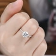 thumbnail image 5 of Oryn Jewelry 2 Ct Round Cut Moissanite Rings – 14K White Gold Plated Bands – Hidden Halo Engagement Jewelry – Valentine Gift Proposal Bands for Women, 5 of 6