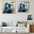 thumbnail image 4 of Designart "Cobalt And Onyx Blue Jay" Animals Bird Floater Framed Canvas Wall Art, 4 of 5