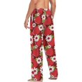 thumbnail image 6 of FREEAMG Strawberry Flowers Pajama Pants for Men, Men's Separate Bottoms, Comfortable Sleep Lounge Pj Pants, 6 of 7