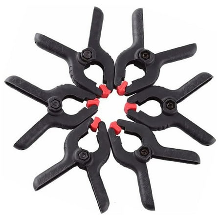 Haobase 6Pcs 2.5 inch /6.5cm Black Backdrop Clamps for Nylon Muslin Paper Photo Background Reflectors and Other Photography Purpose