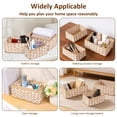thumbnail image 6 of Austok Set of 3 Paper Rope Storage Basket Woven Storage Basket for Organizing Table Shelf Drawer Dresser Cosmetics Makeup Toy Books Towels, 6 of 9
