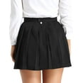 thumbnail image 2 of iEFiEL Womens A-Line Pleated Mini Skirt High Waisted Flared Sports Tennis Miniskirt Black X-Large, 2 of 7