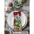 thumbnail image 2 of Red Plaid Christmas Cloth Napkins Set of 4 Reusable Dinner Napkins, Gnomes Xmas Tree Snowflake Winter Gifts Cocktail Napkin Washable Table Napkins for Wedding/Holiday Party/Baby Shower 20"x20", 2 of 7