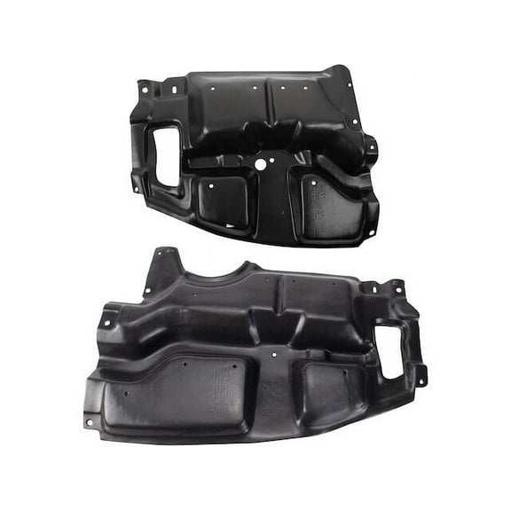 Engine Splash Shield Set 2 Piece Set - Compatible with 2005 - 2010 Scion tC 2006 2007 2008 2009