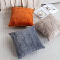 thumbnail image 7 of Mskk Halloween Throw Pillow Cover 16x16 Inch White Cushion Cover, Embossed Pumpkin Pillowcase, Halloween Home Decoration Indoor Fall Harvest Decor, 7 of 7