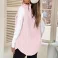thumbnail image 6 of Women's Midi Length Fleece Vest, Shawl Collar Sleeveless Jacket, Button Down Vest, Warm Plush Vest, Fall Winter Layering Piece, Office Cardigan, Casual Vest Pink L, 6 of 9