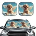 thumbnail image 2 of Saiise Cute Angel Winged Dog for Foldable Car Sun Shades (2-Pack) Offer Sun Protection with an Easy-fold Design for Convenient Windshield Shading-Small, 2 of 6