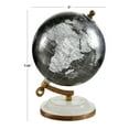 thumbnail image 4 of DecMode 5" Small Black World Map Globe with Silver Continents and White Marble Base, 4 of 12