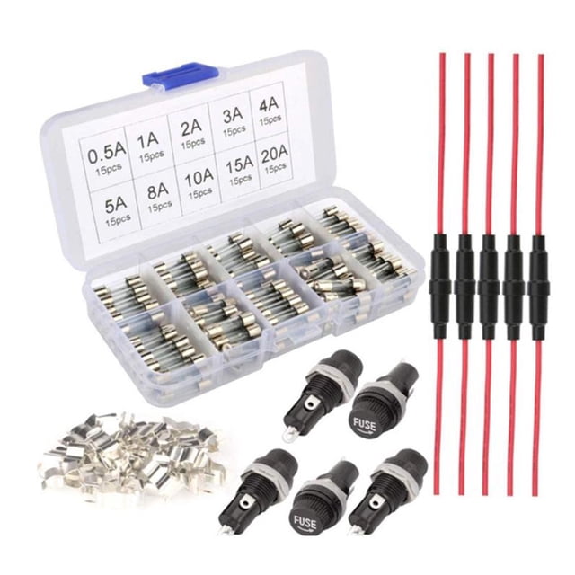 Trousse d'Assortiment de Fusibles de Voiture Universelle Véhicule Automobile Remplacement Remplacement Porte-Fusibles Réparation Modification Pièces de Rechange Accessoires