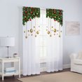 thumbnail image 4 of Goory Rideaux de Noël Luxe 2 Pcs Draperies Texturées en Lin Décoration Maison Rideau de Fenêtre Poche de Tringle Style Chambre 1 L:51 Pouces x H:63 Pouces, 4 of 6