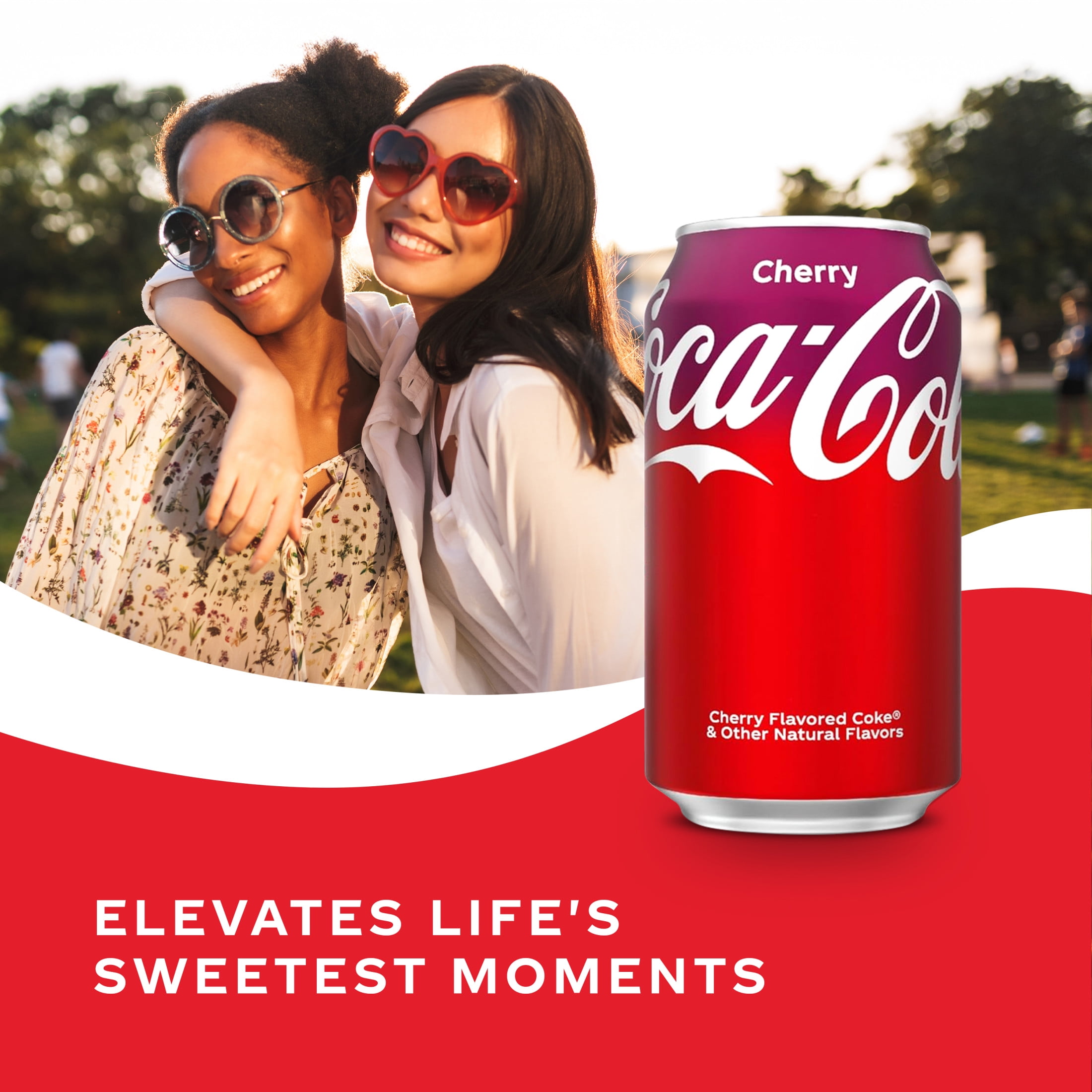 Coca-Cola Cherry Soda, 12 fl oz, 12 Pack Cans, Sparkling