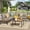 Shale, variant on NATURAL EXPRESSIONS Patio Furniture Sets, L Shape Patio Sectional Metal Outdoor Sectional Corner Sofa with Detachable Backrest,3 Fauxwood Tables,5” Beige Olefin Cushions