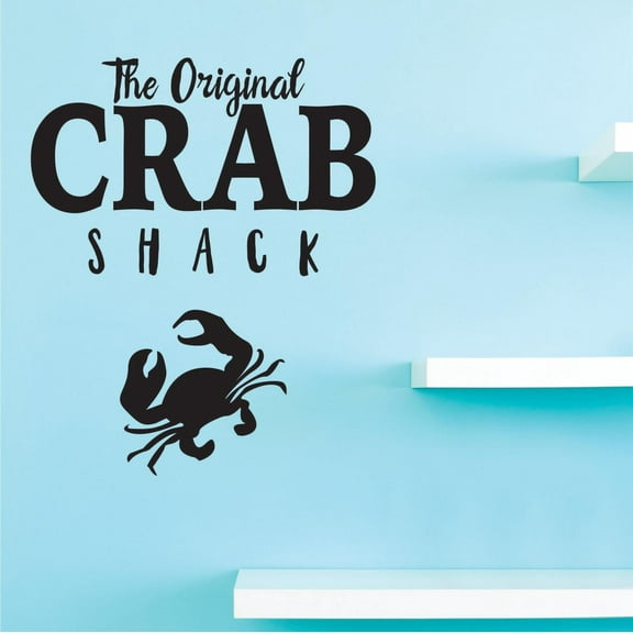Custom Decals The Original Crab Shack Wall Art Size: 20 Inches x 30 Inches Color: Black