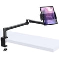 thumbnail image 1 of Soporte de escritorio Elitehood para iPad, brazo largo, 71,1 cm, aluminio negro, 1 of 9