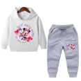 thumbnail image 3 of Traje de primavera y otoño para niñas de Disney, ropa para niñas pequeñas, sudaderas con capucha y pantalones deportivos, conjuntos de 2 piezas, chándal de moda para niños pequeños, 3 of 5