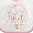 thumbnail image 4 of Inktastic Little Sister I Love My Big Sister Boys or Girls Baby Bib, 4 of 4