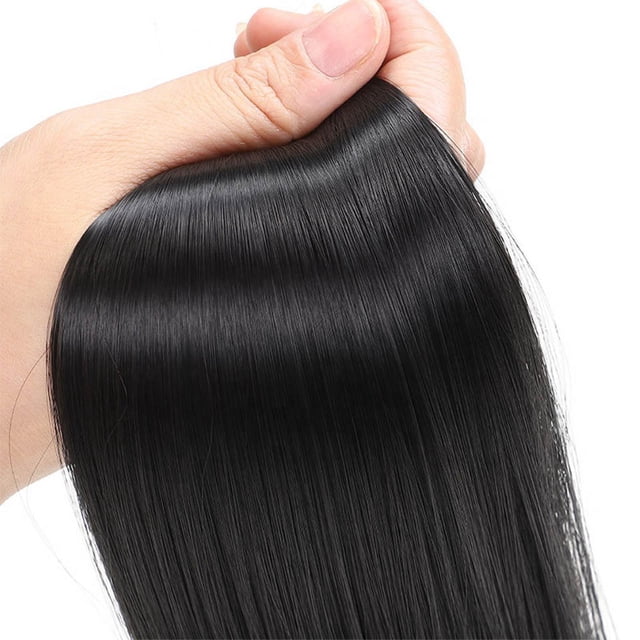 Extensiones de cola de caballo Postiza ShuxiuWang natural Coleta Lacio para mujer negro