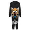thumbnail image 5 of Aggretsuko Unisex Onesie Pajamas Zipper Jumpsuit Hooded One Piece Sleepwear for Family Mens Womens, 5 of 8