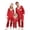 Watermelon Red, variant on HNMKIU Father Son Matching Christmas Pajamas Family Sleepwear Sets Long Sleeve Silk Like Loungewear Outfit for Parents Kids Holiday Cozy Nightwear