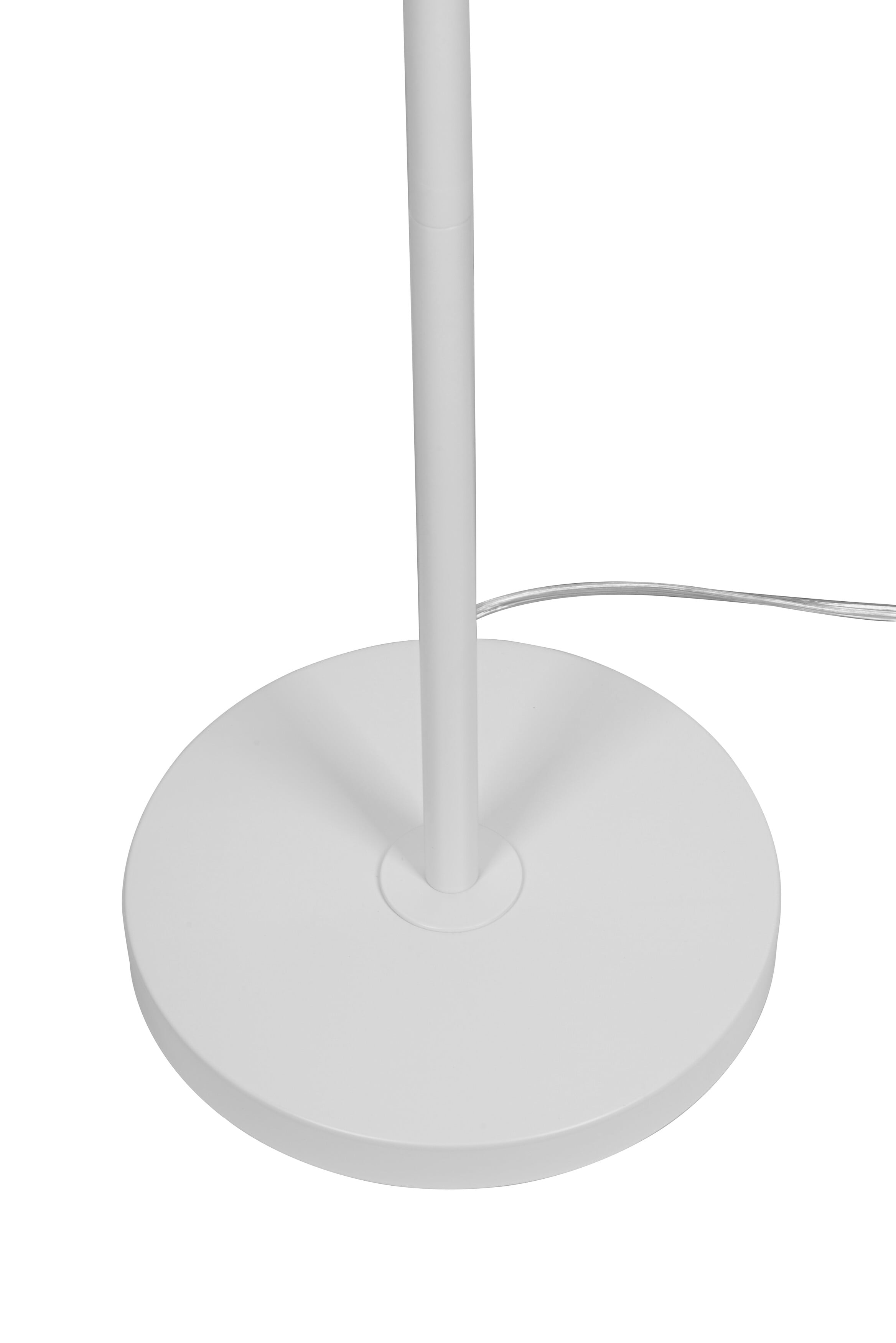 Kenroy Home Vega 56'' Floor Lamp with White Metal Dome Shade Modern Floor Light Fixture for Living Room, Bedroom, or Office, White