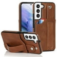 thumbnail image 1 of SaniMore Case for Samsung Galay S23 6.1" 2023, [Wrist Strap & Card Slot & Support Stand] PU Leather Skin [Wear-resistant Anti-drop Shockproof] Slim Lightweiht Shell For Samsung Galaxy S23, Brown, 1 of 7