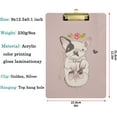thumbnail image 3 of FMSHPON Cartoon Bulldog Clipboard Hardboard Wood Nursing Clip Board and Pull for Standard A4 Letter 13x9 inches, 3 of 5