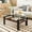 Brown+Transparent Glass, variant on Holaki Side Table,Tempered Glass Coffee Table 39.2"L×23.4"W×17.7"H,2-Tier Rectangle Clear Tempered Glass Tabletop with Durable MDF Layer and Iron Leg Support,Modern Coffee Tables for Living Room
