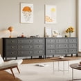 thumbnail image 3 of YouTrend 9 Black Large Drawer Dresser, Retro Wood Adult Dresser with Metal Handles for Bedroom,Living Room, Hallway, 3 of 10