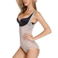 thumbnail image 4 of Womens Full Body Shaper Waist Trainer Underbust Corset Cincher Open Bust Shapewear Tummy Control Bodysuit, 4 of 5