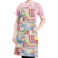 thumbnail image 5 of Pioneer Flower Floral Print Pattern Apron for Women and Men, Cotton Linen Waterproof with Pockets, Adjustable, 33x27 Inch for Kitchen, Gardening, BBQ, Salon, 5 of 6