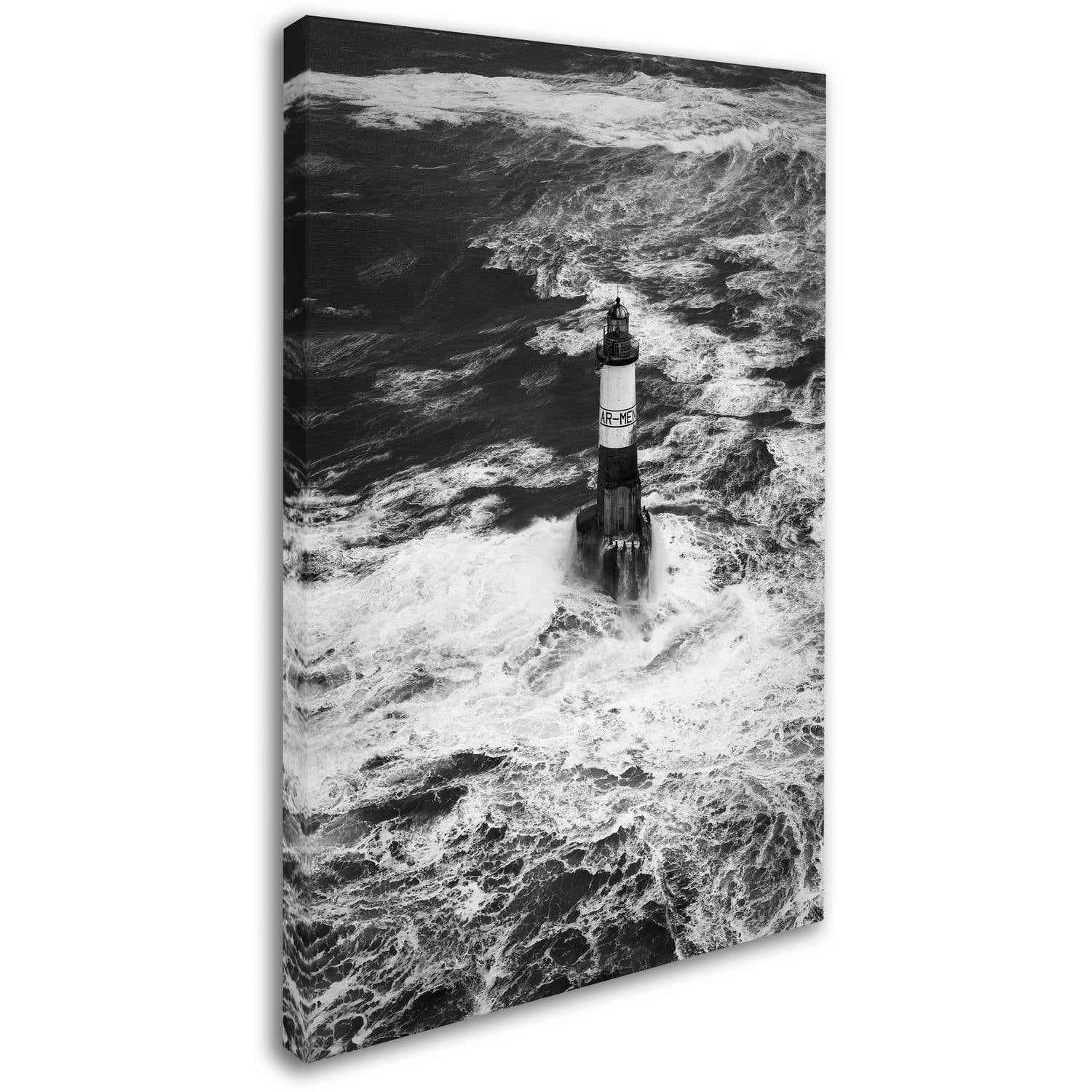Trademark Fine Art "Armen Lighthouse Against Ruzica" Canvas Art by Mathieu Rivrin