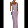 thumbnail image 2 of Vestidos de Fiesta de Sirena con Lentejuelas Brillantes, Tirantes Finos, Escote Cuadrado, Tubo, Formales, para Fiestas de Noche y Clubes Rosa L, 2 of 10