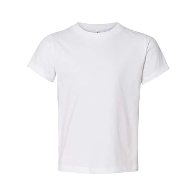 Camiseta de Manga Corta Bella + Canvas para Niños Pequeños 5T Blanco 3001T
