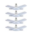 thumbnail image 1 of (Paquete de 4) Luces LED de garaje 60W Trilights Techo Alto Bajo Bahía Deformable Ajustable 4 bombillas LED 6000LM 6000K Tornillo en Tribright Accesorio de iluminación de garaje CRI80 Luz diurna, 1 of 5