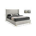 thumbnail image 3 of Meridian Furniture Royce Beige Linen Textured Fabric King Bed, 3 of 16