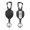 A-2PCS, variant on Upgraded Heavy Duty Retractable Keychain, 80cm Stainless Steel Wire Rope Anti-Lost Badge Reel, Durable ABS Retractable ID Badge Holder with Carabiner Clip & Key Ring (B-2PCS)