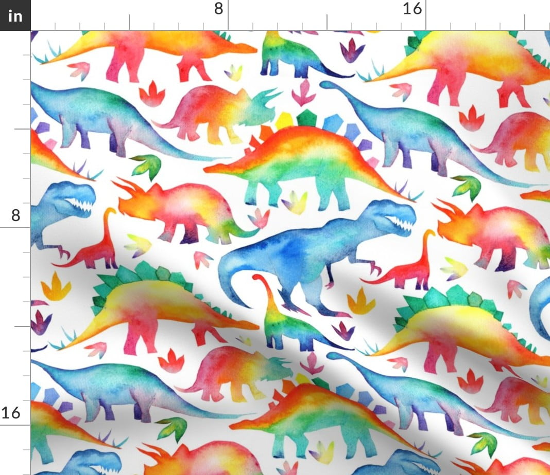 Nursery Watercolor Watercolour Rainbow Fabric Printed by Spoonflower BTY 