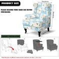 thumbnail image 7 of HUISEFOR Wingback Chair Covers, Stretch Wingback Armchair Slipcover, 2 Piece, 1 Wing Cover & 1 Cushion Cover, Wrinkle Resistant, Full Protection, Blue White Rose Patchwork, 7 of 7