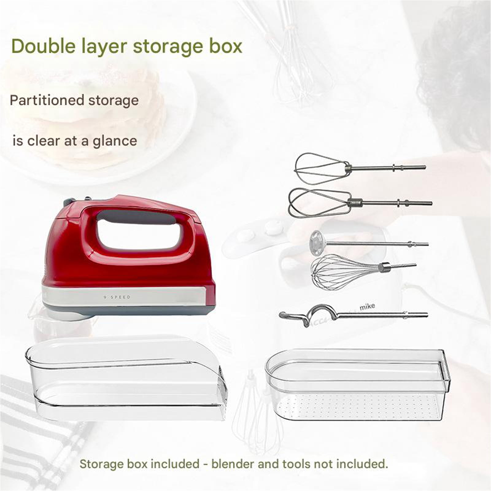 Compact Clear Plastic Organizers Box for Storing Kitchen Whisks and Mixing Tools That Enhances Accessibility and Order