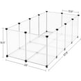 thumbnail image 5 of Pet Playpen with Floor, Small Animal Pen, Pet Fence Indoor, DIY Plastic Enclosure for Hamsters, Rabbits, Hedgehogs, Ferrets, 56.3 x 28.7 x 18.1 Inches, White, 5 of 8
