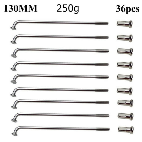 Mosiee 36 Pcs Rayons de Bicyclette 2,5 mm 12 g 12 K Vélo Électrique Roue Pneu Rayons en Acier 80-305 mm Rayons à Fil de Charge Accessoires pour Vélos Électriques