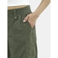 thumbnail image 4 of No Boundaries Rib-Waist Parachute Cargo Pants, 30” Inseam, Women's and Women's Plus, 4 of 5