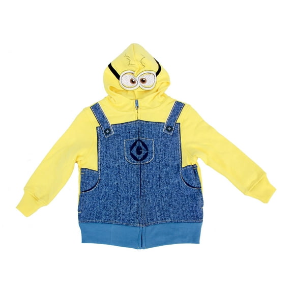 Despicable Me Minion Child Yellow Zip Up Costume Sweatshirt