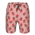thumbnail image 4 of Kdxio Strawberries Pattern Mens Casual Shorts - Drawstring Summer Beach Sports Shorts for Men, 4 of 9