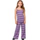 thumbnail image 1 of Conjuntos de camiseta sin mangas con cuello redondo para niños, camiseta sin mangas con botones a rayas y pantalones acampanados, conjunto de dos piezas para niños, camiseta de poliéster para niños, 1 of 5