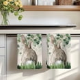 thumbnail image 7 of Easter Kitchen Towels Set of 2, Country Spring Rabbit Botanical Eucalyptus Leaves Absorbent Dish Towels for Kitchen, Microfiber Hand Towel, Quick Drying Tea Towel for Cleaning Decorative Dishcloths, 7 of 7